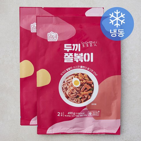 밀앤쿡 두끼 쫄볶이 (냉동), 490g, 2개