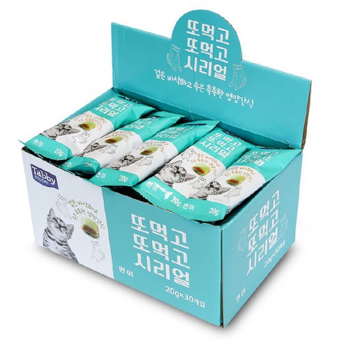 테비 반려묘 또먹고 또먹고 시리얼 간식 20g x 30p, 연어맛, 1세트