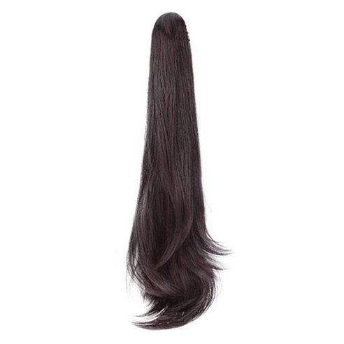 하이유니 네츄럴 웨이브 포니테일 가발 50cm, 다크브라운, 1개