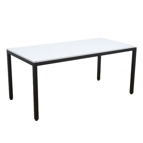 다가구 프래그마 책상 150 x 60 cm, 아이보리(상판) + 블랙(프레임)