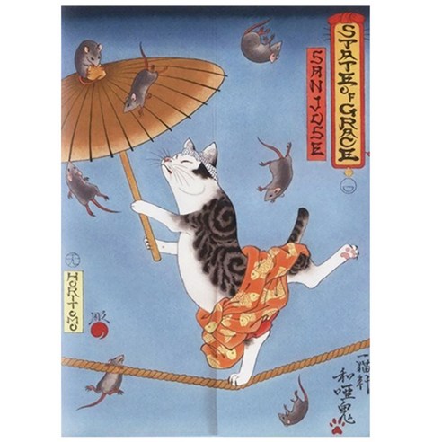 마켓에이 이자카야 일본 고양이 다용도 하프 커튼 절개형, TYPE09