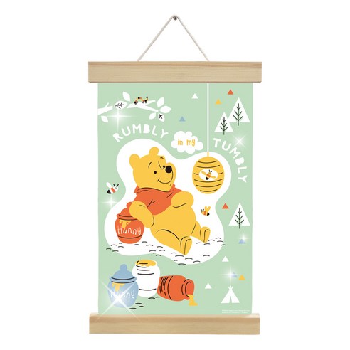 아이러브페인팅 디즈니 통합 DIY 큐빅페인팅 행잉타입 20 x 30 cm, 곰돌이 푸 민트, 1개