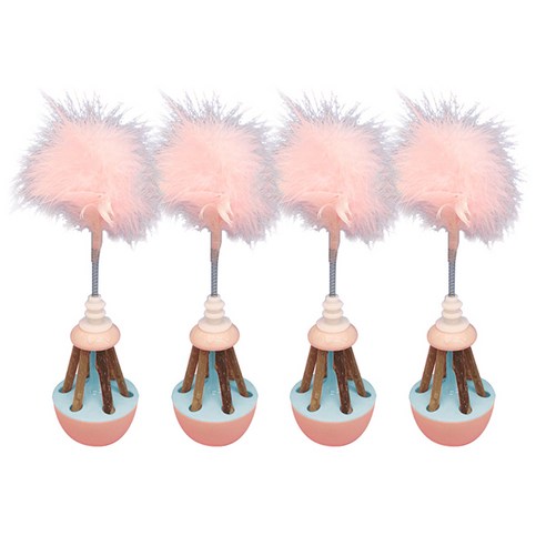 블럭마트 고양이 깃털오뚜기 장난감, TYPE 3, 4개