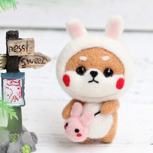 Healingcare 펠트 실 바늘 DIY 세트, 1세트, 37 시바 투투