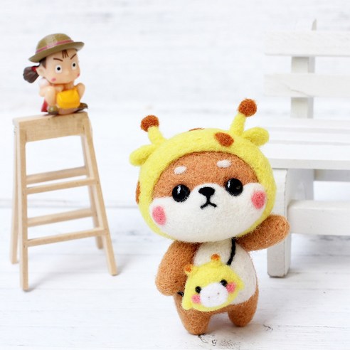 양모펠트 DIY 패키지, 1세트, 기린시바