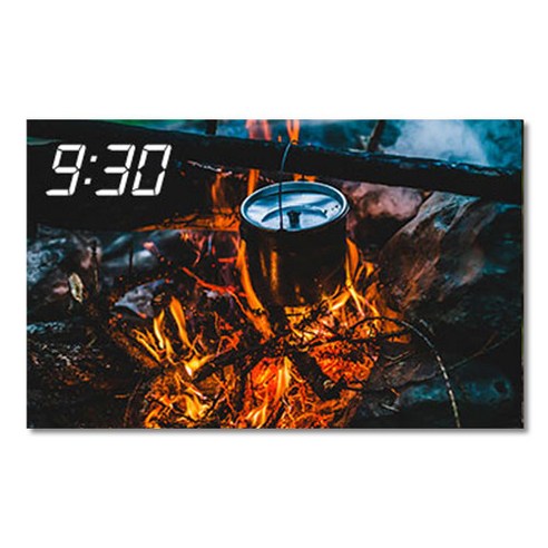 홈마인 LED 캔버스 프린팅 액자 시계 캠핑, 800-HM-CAMPING-14