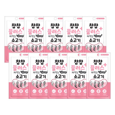 인터펫코리아 챱챱플러스 짜먹는 강아지 유산균 파우치 60g, 소고기맛, 20개