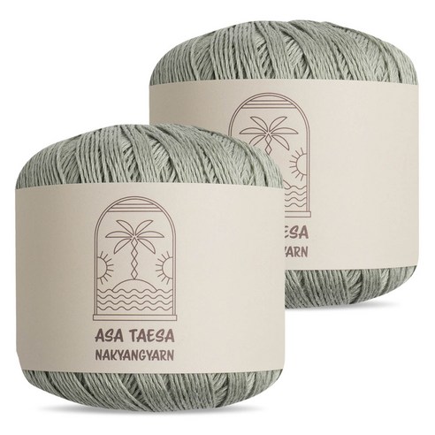 니뜨 아사태사 뜨개실 70g, 548 인디민트, 2개