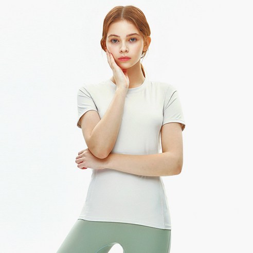 엔비룩 여성용 셀린 라이트 숏 슬리브 탑