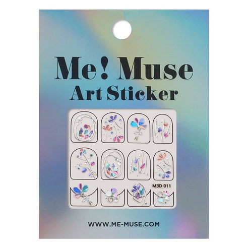 미뮤즈 네일 아트스티커, 마이플라워(M3D011), 1세트