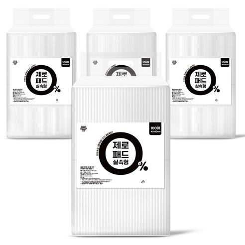 딩동펫 반려동물 제로 배변패드 무향, 100개입, 4개