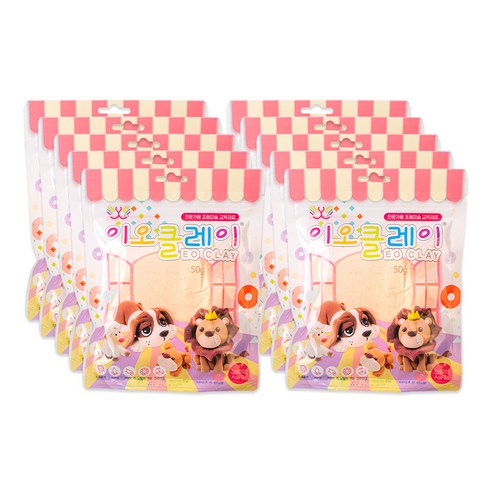 이오 유아용 클레이 10p, 살구, 50g