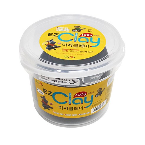 이지피아 이지클레이, 검정, 600g, 1개