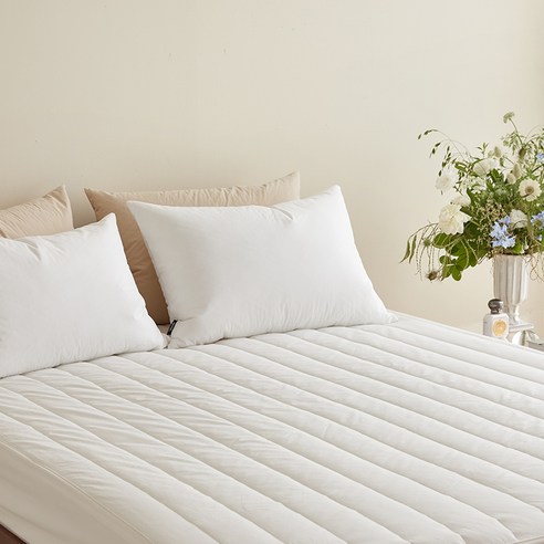 마틸라 도즈 60수 고밀도순면 누빔 매트리스커버, 화이트
