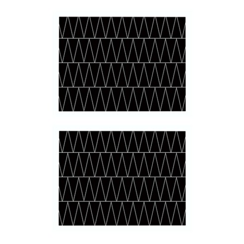 파라다이소 시크한 모던 기하학 패턴 린넨 아트 플레이스 매트 2p, 012, 42 x 32 cm