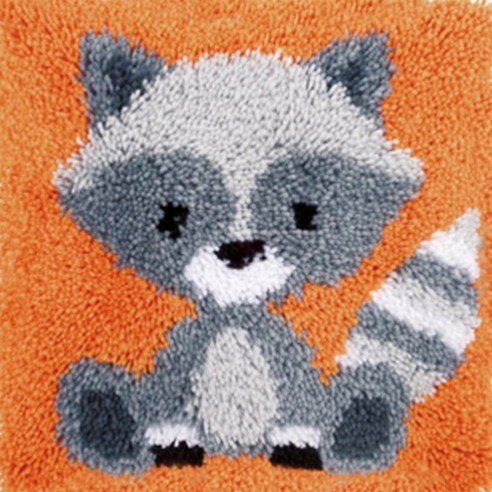 유엘스타일 스킬자수 쪼꼬미 방석 DIY 패키지 30 x 30 cm, 1개, E7너구리