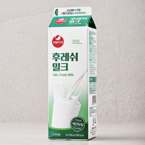 서울우유 후레쉬 밀크, 900ml, 1개