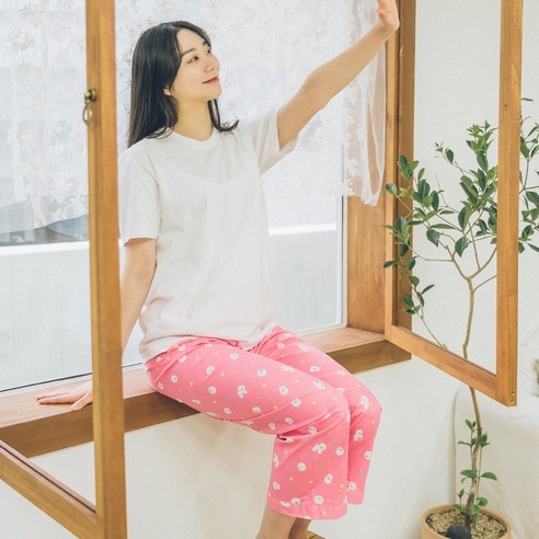 씨엘스토리 여성용 특면 9부 파자마바지