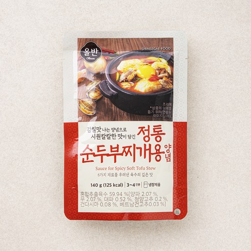 올반 정통 순두부찌개용 양념, 140g, 3개