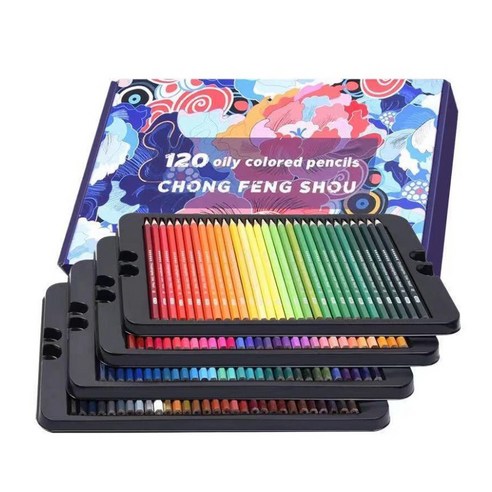 컬러링 드로잉 유성 색연필, 120색