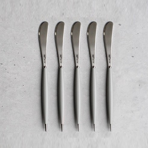 오체어스 스텐 파스텔 버터나이프 5p, 그레이, 단품