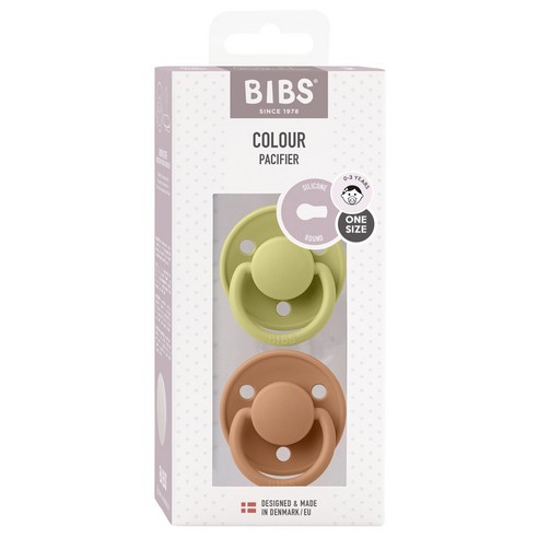 BIBS 유아동 DE LUX 실리콘 쪽쪽이 2종 기프트세트, 0~3년, 미도우, 어스, 1개