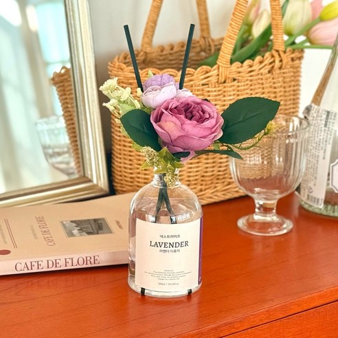 넥스트라이프 플라워 디퓨저 로즈동백꽃, 1개, 300ml, 라벤더향