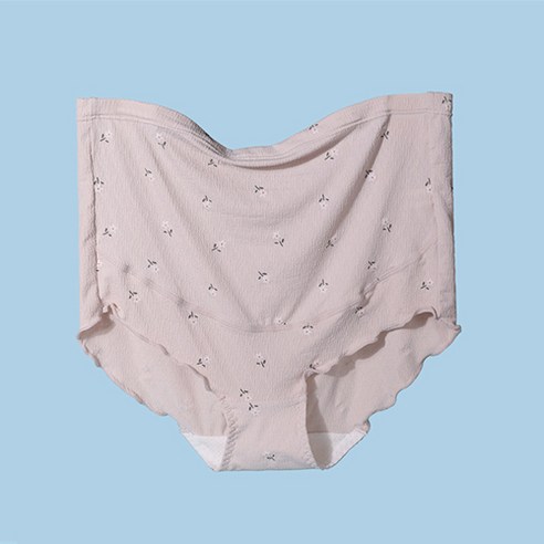체리 스몰 플라워 러블리 하이 웨스트 임산부 팬티