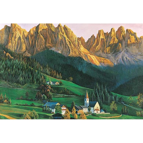 언덕 위의 작은 마을 직소퍼즐 TM100-016, 혼합색상, 1000피스