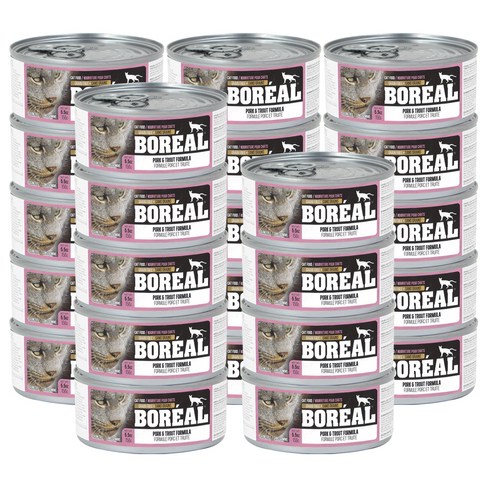보레알 고양이 습식사료 돼지고기 + 송어, 돼지고기+송어, 156g, 24개