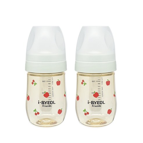 아이별프렌즈 국내 제조 아기 애플체리 PPSU 젖병 180ml 트윈팩, 민트, 1개