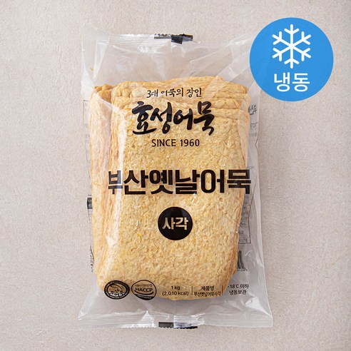 효성어묵 부산옛날 어묵 사각 (냉동), 1kg, 1개 - 어묵 | 쿠팡