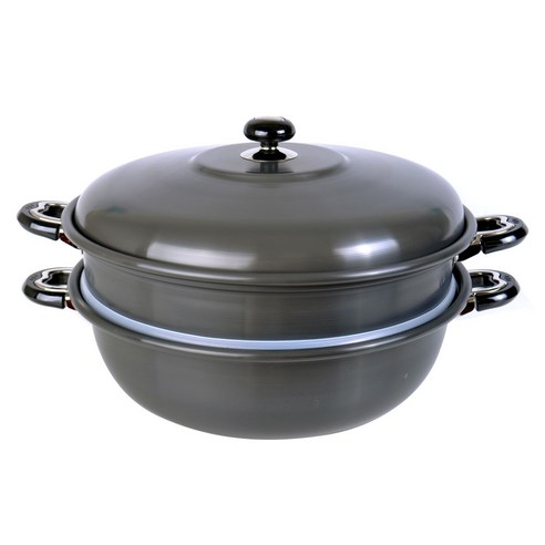 유진 아노다이징 2단 찜기, 42cm, 1개