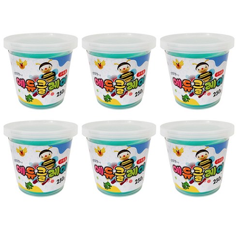 토단교재 에듀클레이 6p, 초록, 250g, 6개