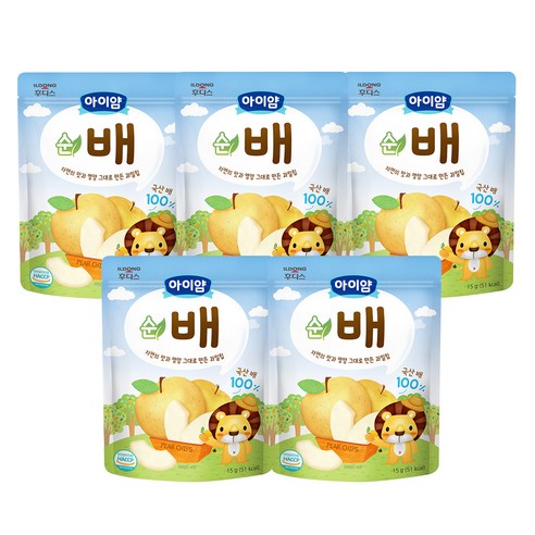 일동후디스 아이얌 동결건조 과일칩, 15g, 5개, 순배