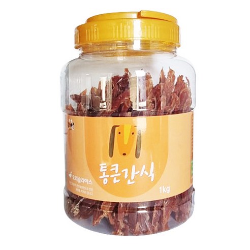 통큰간식 강아지 건조간식, 1개, 오리슬라이스
