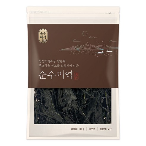 순수해작 순수 미역, 100g, 1개