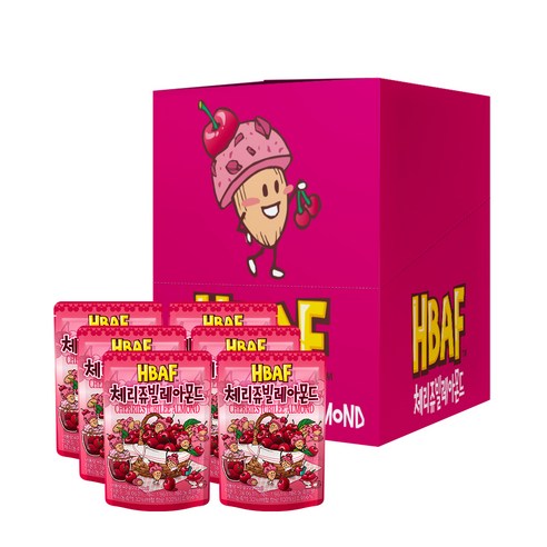 바프 체리쥬빌레 아몬드, 40g, 6개