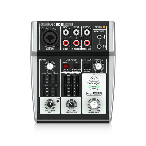 배링거 XENYX 아날로그 믹서, XENYX 302USB, 혼합색상
