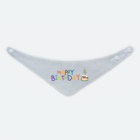 리토가토 강아지 레터링 스카프 생일축하2 S, 블루, 1개