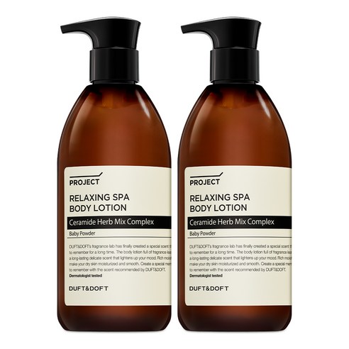 더프트앤도프트 릴렉싱 스파 바디로션 베이비파우더향, 2개, 500ml