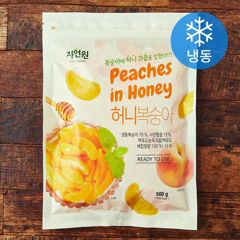 자연원 허니 복숭아 (냉동), 500g, 2개