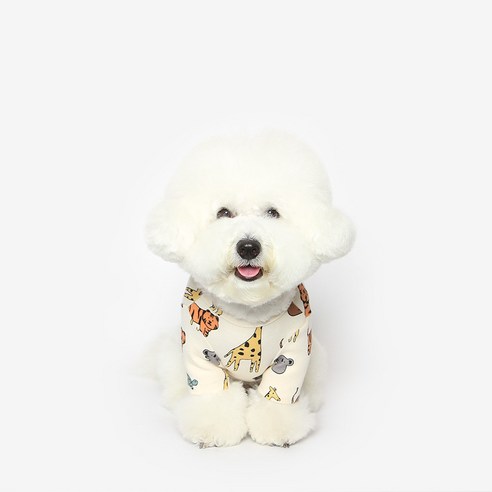 투스투스 강아지 동물의 숲 티셔츠, 멀티