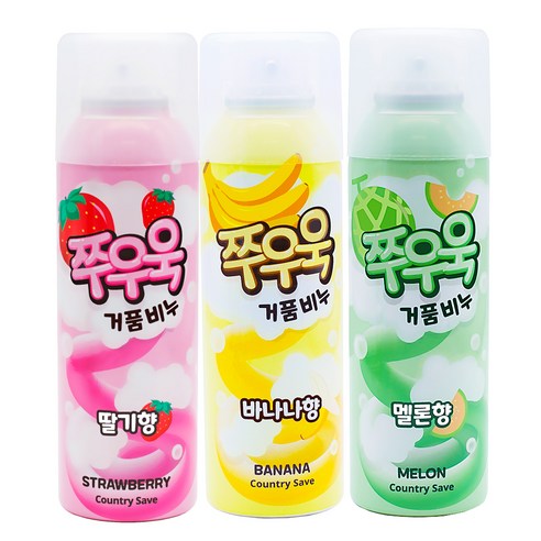 컨트리세이브 쭈우욱 폼솝 버블클렌져 과일향 200ml x 3종 세트, 1세트
