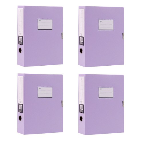 알로데 A4 무지 파일 케이스 32 x 23.5 x 3.5 cm, TYPE03 퍼플, 4개