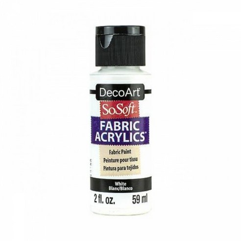 데코아트 소소프트 패브릭물감 1 화이트, 59ml, 1색