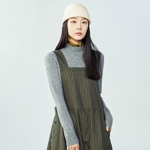 제이빈야드 여성용 케시미어 하프 터틀넥 니트