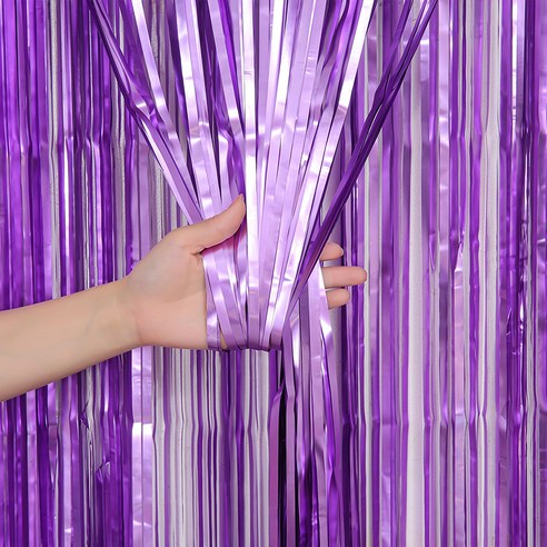 피앤비유니티 파티커튼, 무광 연보라, 4개