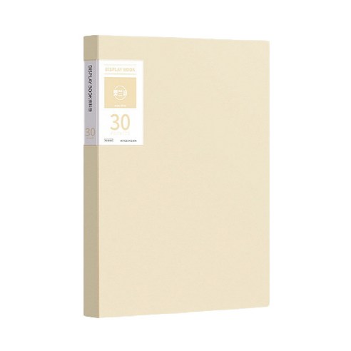 서류정리 A4 클리어파일 베이지 30매, 1개