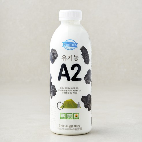 덴마크 유기농 인증 A2 우유, 750ml, 1개